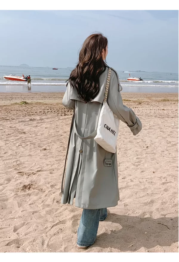 LE4547 Fall Double-Breasted Winter Women'S Jackets 2025 Mid-Length Commuter Trench Coat - Image 6