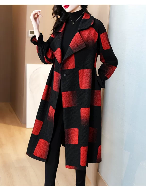 LE4544 New Winter Women'S Jackets 2025 Mature Style Trench Coat Overcoat Female - Image 4
