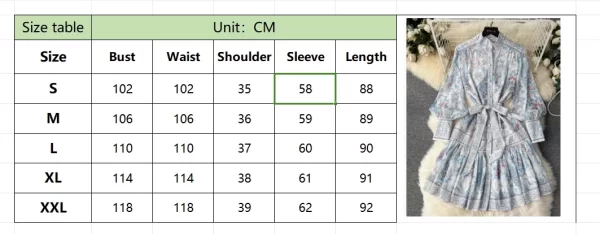 LE1905 2025 New French Court Style Dress National Style Women Print Casual Dress Lace-Up Thin Short Ruffled Elegant Dress - Image 6