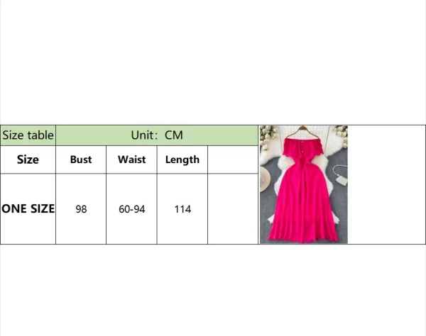 LE2130 Summer Holiday Women'S Casual Dress One-Line Shoulder Ruffled Elastic Waist Midi Dress High-Grade Embroidery Long Dress - Image 6