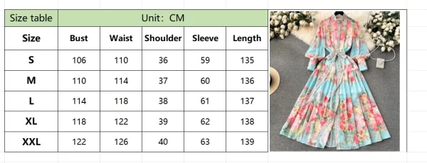 LE1937 French Court Style Long Maxi Dress Spring Women Belted Floral Print Dress Slimming Holiday Flowing Chiffon Evening Dress - Image 6
