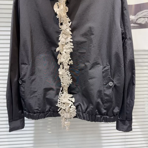 LE2053 New Three-Dimensional Hook Flower Decorative Tie Elastic Thread Waist Shirt Womans Clothing - Image 4
