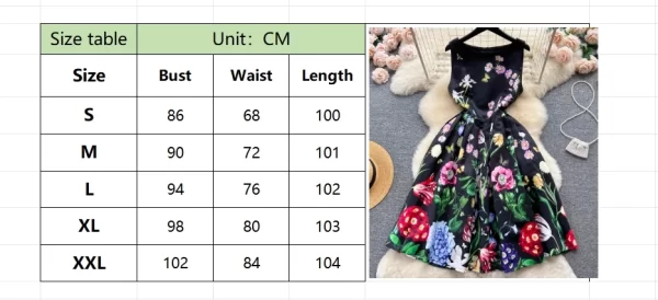 LE1917 2025 Socialite Banquet Evening Dress Summer French Slimming Temperament A-Line Sleeveless Lady Fold Floral Printed  Dress - Image 6