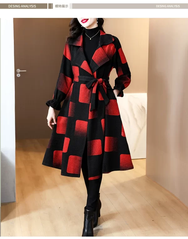 LE4544 New Winter Women'S Jackets 2025 Mature Style Trench Coat Overcoat Female - Image 3