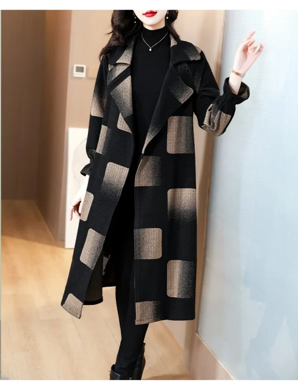LE4544 New Winter Women'S Jackets 2025 Mature Style Trench Coat Overcoat Female - Image 2