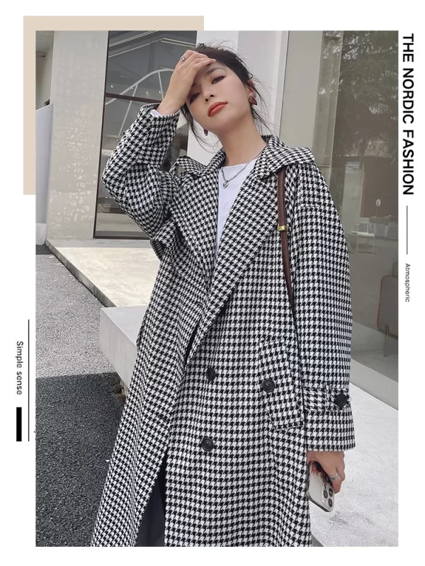 LE4555 Long Coat Trench Coat Women'S Mid-Long Autumn Waist Temperament Senior Casual Popular Coat - Image 5