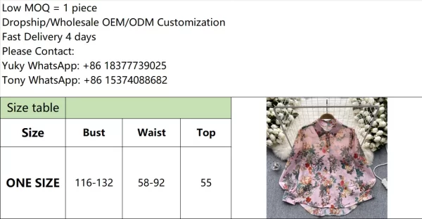 LE4025 French Vintage Printed Shirt Women 2025 Early Spring New Age-Reducing Bubble Sleeve Slim Chiffon Top - Image 6