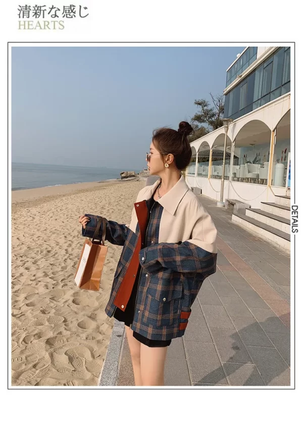 LE4566 2025 Spring and Autumn New Trench Coat in the Long Loose Waist Slimming With Spring and Autumn Coat - Image 3