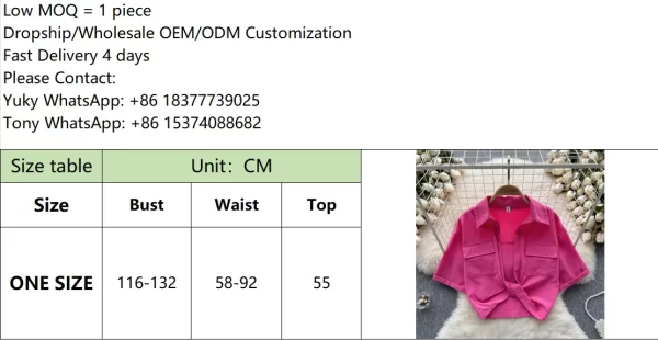 LE4017 Sweet Cool Spice Girl Style Lapel Short-Sleeved Shirt Female Summer V-Neck Twist Design Sense of Beauty Niche Pure Desir - Image 6