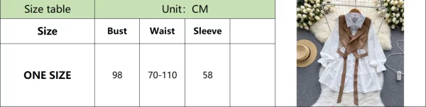 LE2073 Fashion Casual Suit Women'S New Korean Version of Loose White Shirt Short Waistcoat Looks Thin Girl Two-Piece Set - Image 6