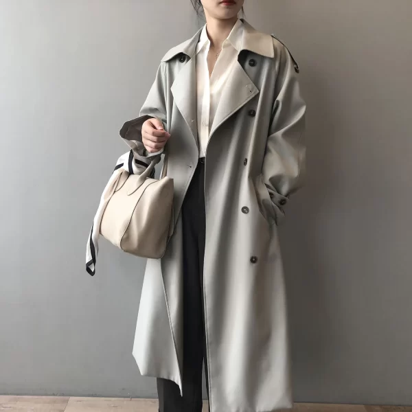 LE4541 Autumn New Korean Coat Winter Women Version Temperament Loose Waist Slimming Casual Coat Woman - Image 4