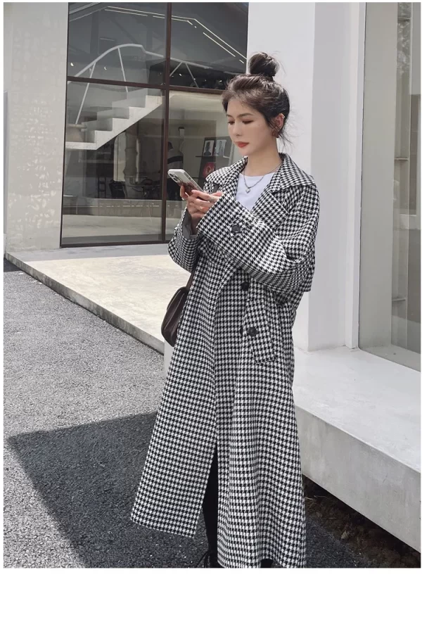 LE4555 Long Coat Trench Coat Women'S Mid-Long Autumn Waist Temperament Senior Casual Popular Coat - Image 6