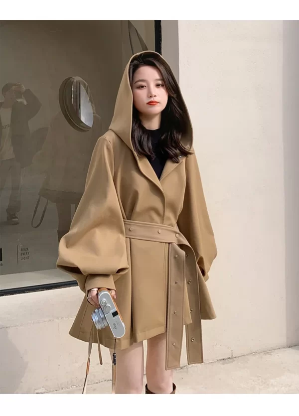 LE4574 Early Spring Loose New in Coats Jackets Temperament Woman Trench Coat - Image 2
