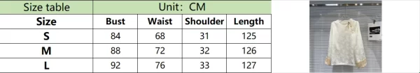 LE2047 New Style Satin Acetate Jacquard Cuffed Cuff Shirt Women's Clothing Trend 2025 - Image 6
