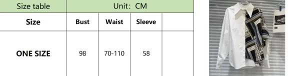 LE2066 New Retro National Style Color Patchwork Design Loose Casual Shirt - Image 6