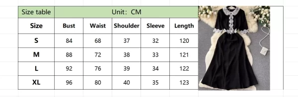 LE1920 Sprin/ Summer New Lace Patchwork Lapel Evening Dress Three-Dimensional Cut Slim Office Party Midi Dress - Image 6