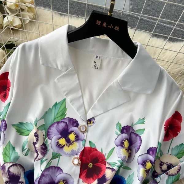 LE1651 Summer New French Socialite High-End Suit Tie Belt Dress Temperament Business Party Ladies Boutique Floral Print Dress - Image 4