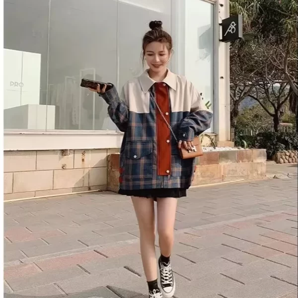 LE4566 2025 Spring and Autumn New Trench Coat in the Long Loose Waist Slimming With Spring and Autumn Coat