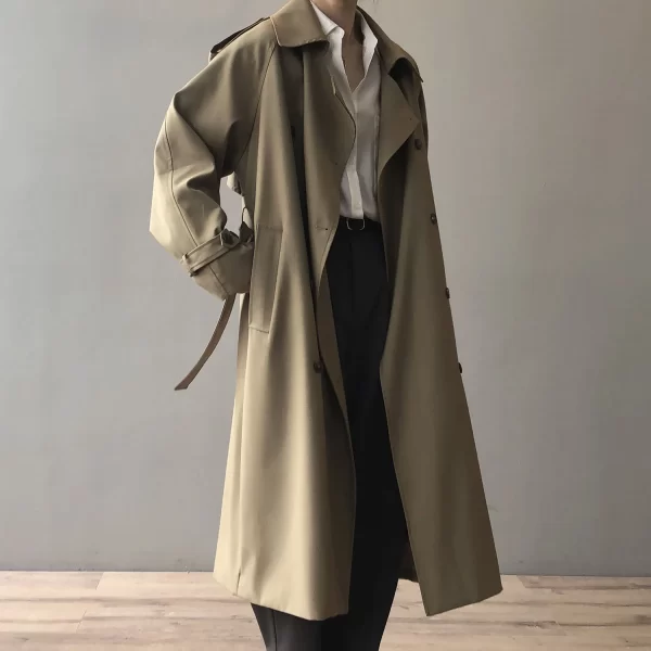 LE4541 Autumn New Korean Coat Winter Women Version Temperament Loose Waist Slimming Casual Coat Woman - Image 3
